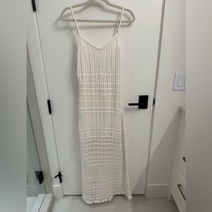 Abercrombie & Fitch Cream Crochet Maxi Dress